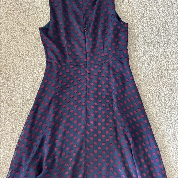 Hobbs Adeline dress Navy / Burgandy size 10 - Picture 7 of 10
